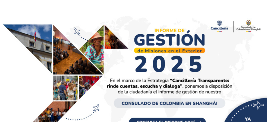 Informe de rendición de cuentas consulado general de Colombia en Shanghái 2025