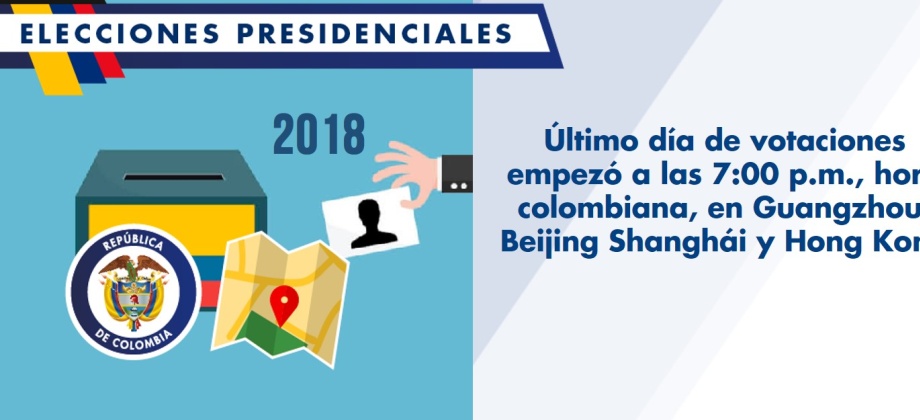  Último día de votaciones empezó a las 7:00 p.m., hora colombiana, en Guangzhou, Beijing Shanghái y Hong Kong 