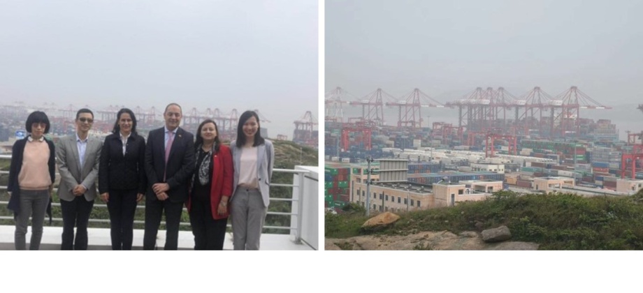 El Embajador de Colombia y la Cónsul General de Colombia en Shanghái visitaron el Puerto Yangshan